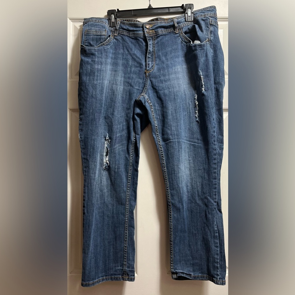 a.n.a women’s modern fit distressed Blue Jeans size 20W